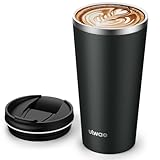 ulwae Insulated Coffee Mug with Ceramic Coating, 18oz Travel Mug with Leak-proof...