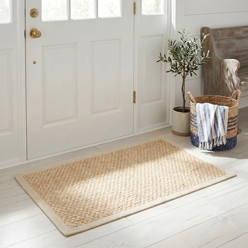 SAFAVIEH Area Rug 2x3 - Natural Fiber Collection - Cream, Sisal Design, Sisal, Woven Design with Border (NF525A)