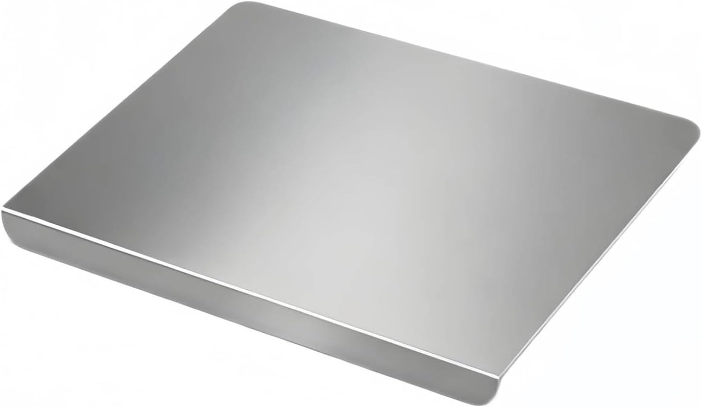 Stainless Steel Cutting Board, Thick Heavy Duty Kneading Board with Anti Slip Folded Edge, Large Metal Chopping Board for Meat, Vegetables & Dough, (50 x 40cm/19.7 x 15.7 in)
