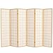 Oriental Furniture 6 ft. Tall Window Pane Shoji Screen - Natural - 6 Panels