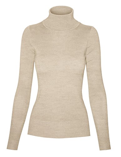 Image of Cielo Womens Solid Basic Stretch Turtleneck Pullover Knit Sweater