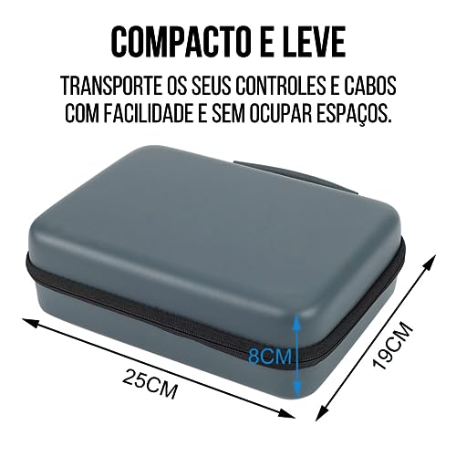 Case para Controles PS5 DualSense | Armazenamento para 2 Controles | Bolsa para Cabos e Acessórios d