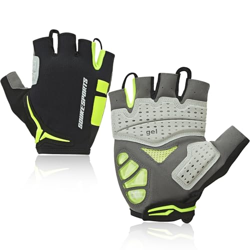 Souke Sports Mens Cycling Gloves with Gel Pads Half...