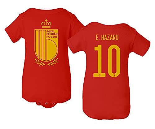 European Soccer 2020 Belgium #10 Eden Hazard Jersey Style Little Infant Baby Short Sleeve Bodysuit (Red, 18M) European Soccer 2020 Belgium #10 Eden Hazard Jersey Style Little Infant Baby Short Sleeve Bodysuit (Red, 18M)