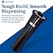 San Jamar One-Size-Fits-All Ez-Fit In-Counter Cup Dispenser for 8-46 Oz Cups with Interchangeable Gaskets for Restaurants, Dining Halls, and Fast Food, Plastic, 23.25 Inches, Black