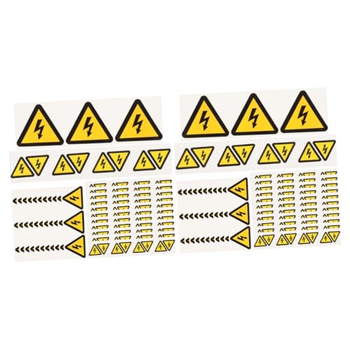 Autocollants avertissement électrique haute tension à forte adhérence pour usines, 48 pcs