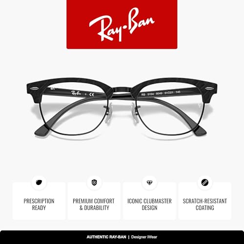 Image of Ray-Ban RX5154 Clubmaster Square Eyeglasses for Men for Women