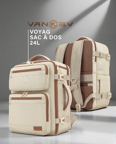 VANKEV Ryanair easyJet Eurowings Wizz Air Sac à Dos Voyage Cabine 40x30x20 – vue 8