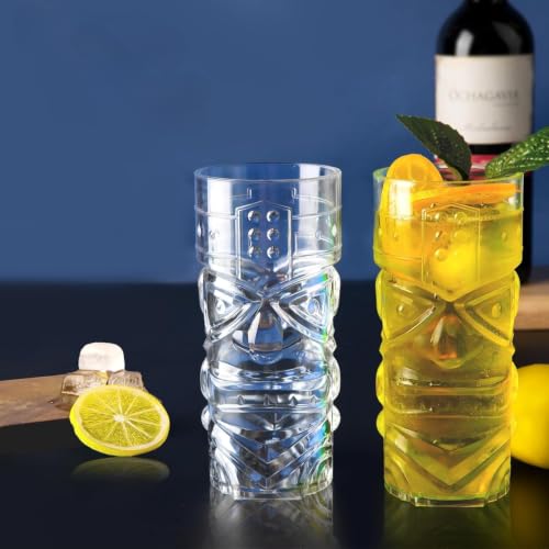 Image of Premium Juice Glasses 450 ML Drinking Glasses, Highball Lead-Free Glasses, Tumblers for Water, Juice, Beer, Cocktail and Mixed Drinks - 2 Pieces, Transparent (BL-01, 2 Count)