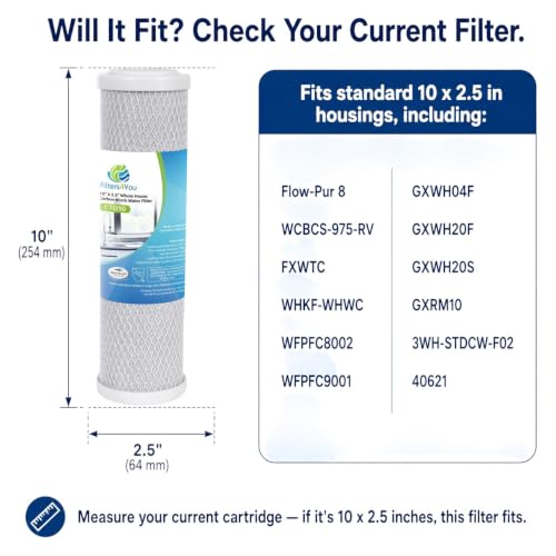 Image of CFS 10 inchx2.5 inch CTO Water Filters Compatible for CB3, GE FXUVC, FXULC