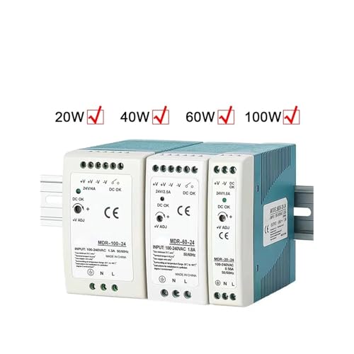 Alimentation 24V et 48V rail DIN MDR-60 pour automatisme et coffret AC/DC