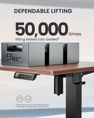 image for ErGear Height Adjustable Electric Standing Desk, 63 x 28 Inches Sit St