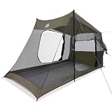 Yisssmeng Tenda per auto per 2 persone, verde oliva, tenda da campeggio per auto e viaggi su strada, tenda posteriore con passacavi, design resistente alle intemperie, 356 x 206 x 205 cm, con borsa
