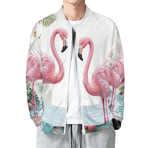 Blouson homme printemps léger style aviateur à motifs tropicaux