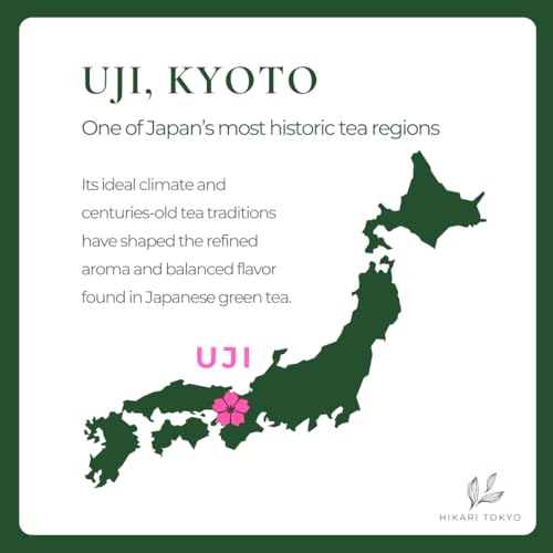 Image of Hikari Tokyo Uji Sencha Green Tea Loose Leaf | Premium Japanese Green Tea | Grown in Uji Kyoto |100% Pure and Authentic | Loose Leaf (100 g)