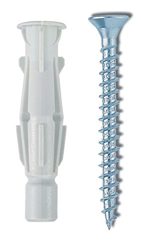 ELEMATIC t4-nylon, PA6) – Tasselli T4/VA 6 X 30 + vite testa svasata/A Pozidriv zincato