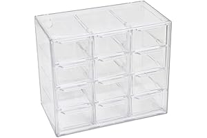 12-Compartment Plastic Desk Organizer for Office and Home