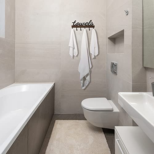 Dahey-Towel-Rack-with-6-Hooks-Towel-Holder-Wall-Mount-Bathroom-Organizer-Rustic-Farmhouse-Home-Decor-Towel-Hanger-Storage-Hooks-for-Towel-Robe-Bag-Black Dahey Towel Rack with 6 Hooks Towel Holder Wall Mount Bathroom Organizer Rustic Farmhouse Home Decor Towel Hanger Storage Hooks for Towel Robe Bag Black