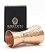 CRETONI Copperlin Pure Copper Original Hammered Style double-sided Jigger Shot Glass (1oz. / 2oz.) - Perfect for Cocktails, Whiskey, Gin, Rum, Vodka, and Tequila shots