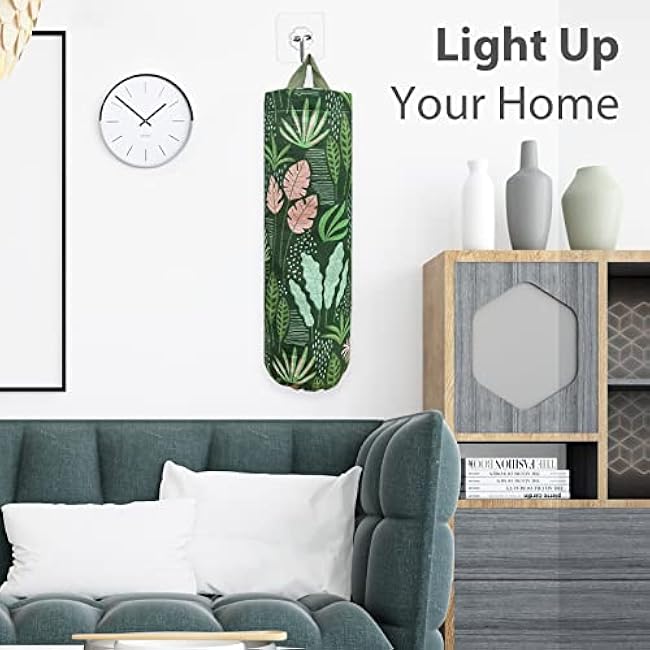 SYIPO Plastic Bag Holder, Reusable Grocery Bag Organizer, Wall Mount, 1 Pack, Seaweed