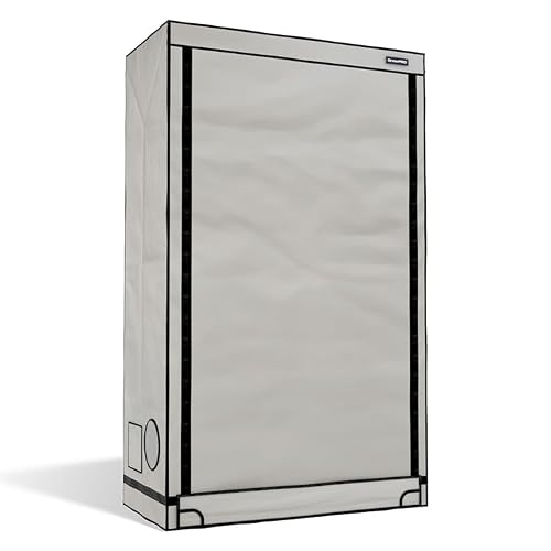 GOPLUS Growzelt mit Reißverschlusstür, Gewächshaus Darkroom, Growbox für Pflanzenzucht, Indoor Gewächszelt, Zuchtschrank Wasserdicht, Growschrank Lichtdicht, Schwarz (60x60x120 cm) 2 GOPLUS Growzelt mit Reißverschlusstür, Gewächshaus Darkroom, Growbox für Pflanzenzucht, Indoor Gewächszelt, Zuchtschrank Wasserdicht, Growschrank Lichtdicht, Schwarz (60x60x120 cm) – Bild 2