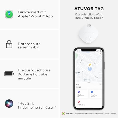 Schlüsselfinder ATUVOS Keyfinder für iOS-Geräte