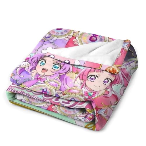 名探偵プリキュア! シングルサイズ毛布 150×200cm フランネルブランケット 高精細プリント 軽量タイプ 抗菌防ダニ 静電気防止 洗濯可能 オールシーズン使用 柔らかさ 子供 大人兼用 [4]