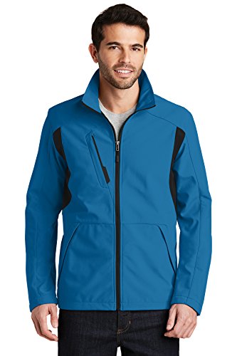 Port Authority Men's Back-Block Soft Shell Jacket, Imperial Blue/Black, Large