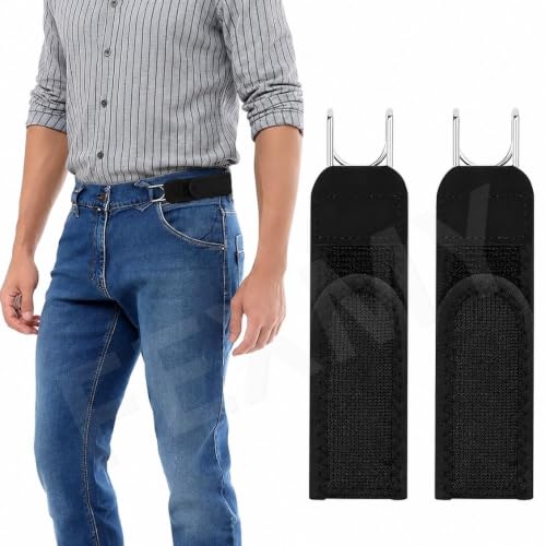 Image of Buckleless Belt Hook Tactical Metal Hook Elastic Belt - Unisex Buckle-Free Invisible Waist Belt for Men & Women, Premium Stretch Belt Alternative for Jeans, Chinos & EDC Work