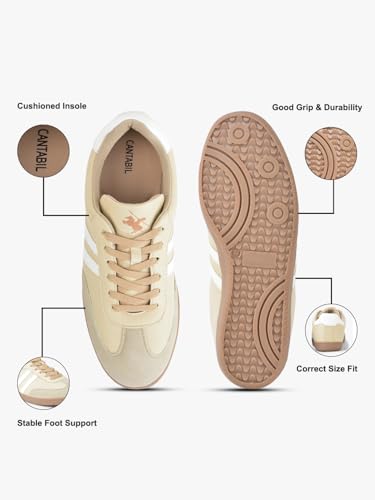 Image of Cantabil Casual Sneaker Shoes for Men l Lightweight & Comfortable with Cushioned Insole PU (Polyurethane) Upper TPR Sole Lace-Up Closure (P MFTW00140)