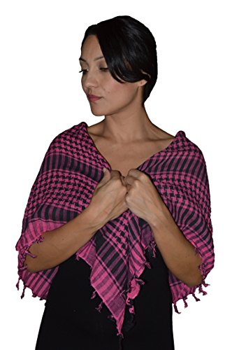 Treasures Of Morocco Shemagh Scarf Shawl Arab Fashion Scarf Purple Freedom Head Cover Magenta3