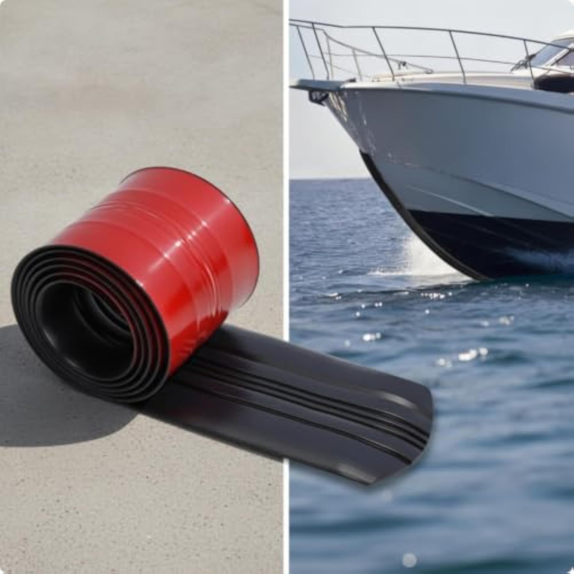 Flexible Ribbed Boat Keel Protection Strip for Recreational Use