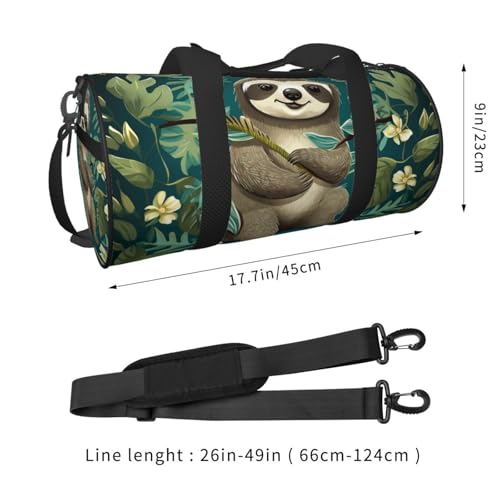 Travel Duffle Bag Weekender Bags for Men Women with Shoe Compartment Large Capacity Weekender Overnight Bag Adorable Sloth Carry On Tote Bags Sport Gym Bag for Travel Yoga2