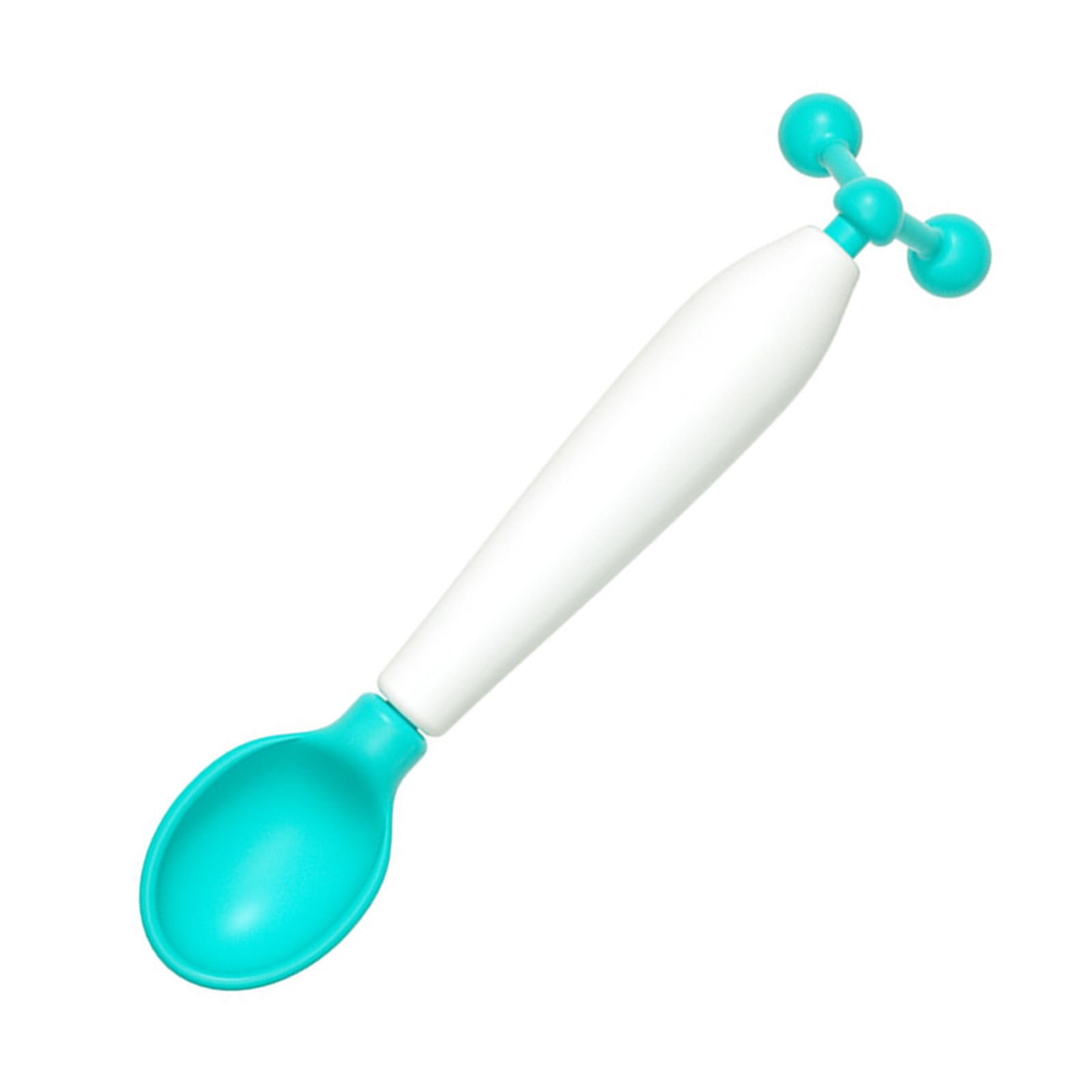 Tsophreniq Seaweed Green Gravitation Spoons Toddler Training Utensil Rotating Feeding Spoon Temperature Sensitive Toddler Feeding Spoon Rotating
