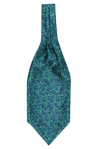 Image of BLACKSMITH Jacquard Microfiber Neckwear Ascot and Matching Pocket Square Set for Men