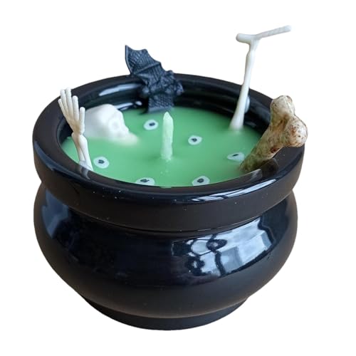 Décorations d'Halloween pour la maison avec bougie gothique crâne noire