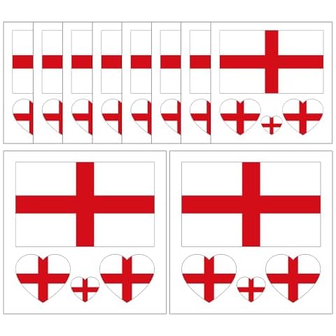 England Flag Temporary Tattoo Stickers Pack Cover