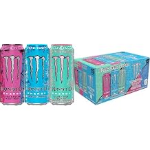 Monster Energy Variety Pack, Can, Blue Hawaiian, Vice Guava, Fantasy Ruby Red, Sugar Free Energy Drink, 16 Ounce Pack of 15
