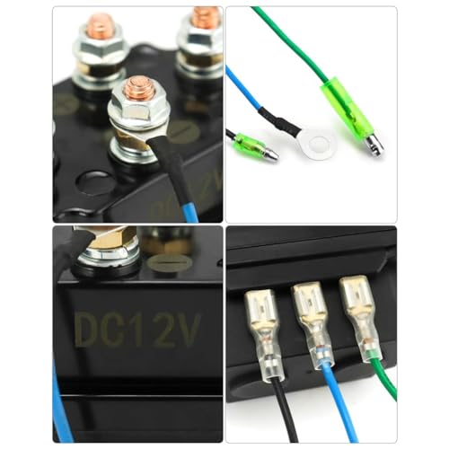 Kit treuil électrique sans fil imperméable avec solénoïde relais et 2 télécommandes pour remorquage