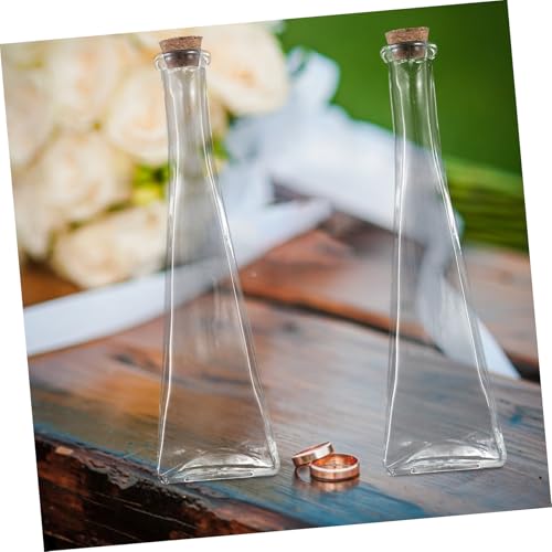Bouteilles verre transparent avec bouchon liège de mariage - 6