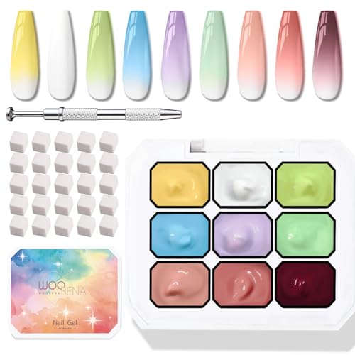 Pat Pat Gel Ombre Gel Nail Polish Gradient Kit 9 Colores