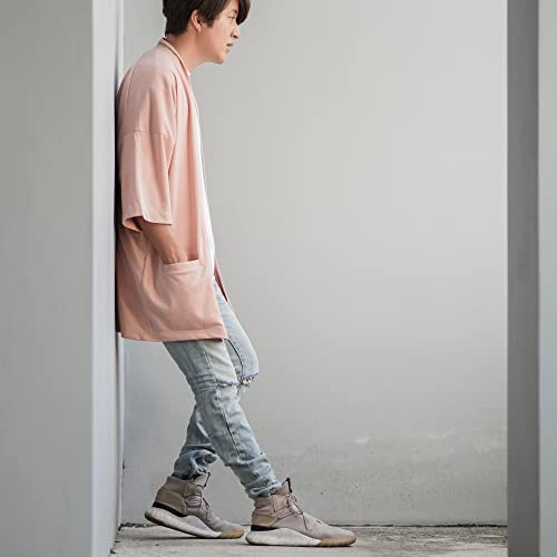Image of Men's Long Oversized Kimono Cardigan Noragi Japan Jacket Haori Man Yukata Coat