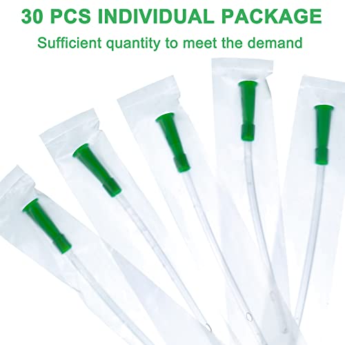 Image of Nuanchu PVC Replacement Tubings Supplies Tubes Kit Clear Replacements Hose with Flexible Rounded End for Smooth Insert(16 FR,30 Pieces)