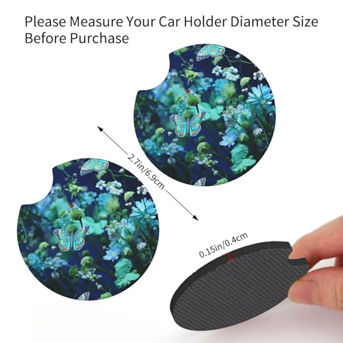 Portavasos para coche neopreno 2 piezas universal negro miniatura 2