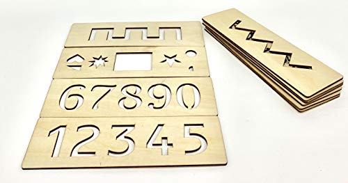 Bodima Educational Wood Handwriting Stencil Set | Easy-to-Use Writing Guide for Kids