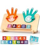 ZylYve Rechenschieber aus Holz | Montessori Rechenspielzeug für Kinder 2-5 Jahre | Mathematik Lernspielzeug Vorschule | Zahlen Lernen & Rechnen üben | Rechenhilfe für Jungen & Mädchen(A)