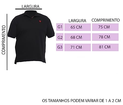 Kit 05 Camisa Masculina Polo Plus Size Especial G1