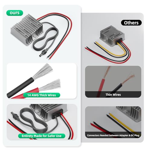 Image of Starlink Standard 4X Gen 3 Power Adapter 12V to 57V 4.5A Converter for Starlink Standard 4 /4X /V3 /REV 4 Router 12V (10-36V) Step-Up Adapter DC Male Plug Cable for RV No Worry About Voltage Drop or Rise