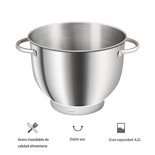 Aucma Küchenmaschine, 1400 W, Standmixer, mit 6,2 l Edelstahlschüssel, 6 Geschwindigkeitsstufen, elektrische… – Bild 8