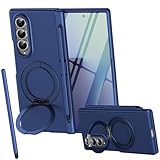 Z Fold 3 : Coque Galaxy Fold3 aux découpes précises, compatible uniquement avec le Samsung Galaxy Z Fold3. Stylet + support rotatif pliable + protection des charnières + porte-stylet S Pen + protection d'écran en verre